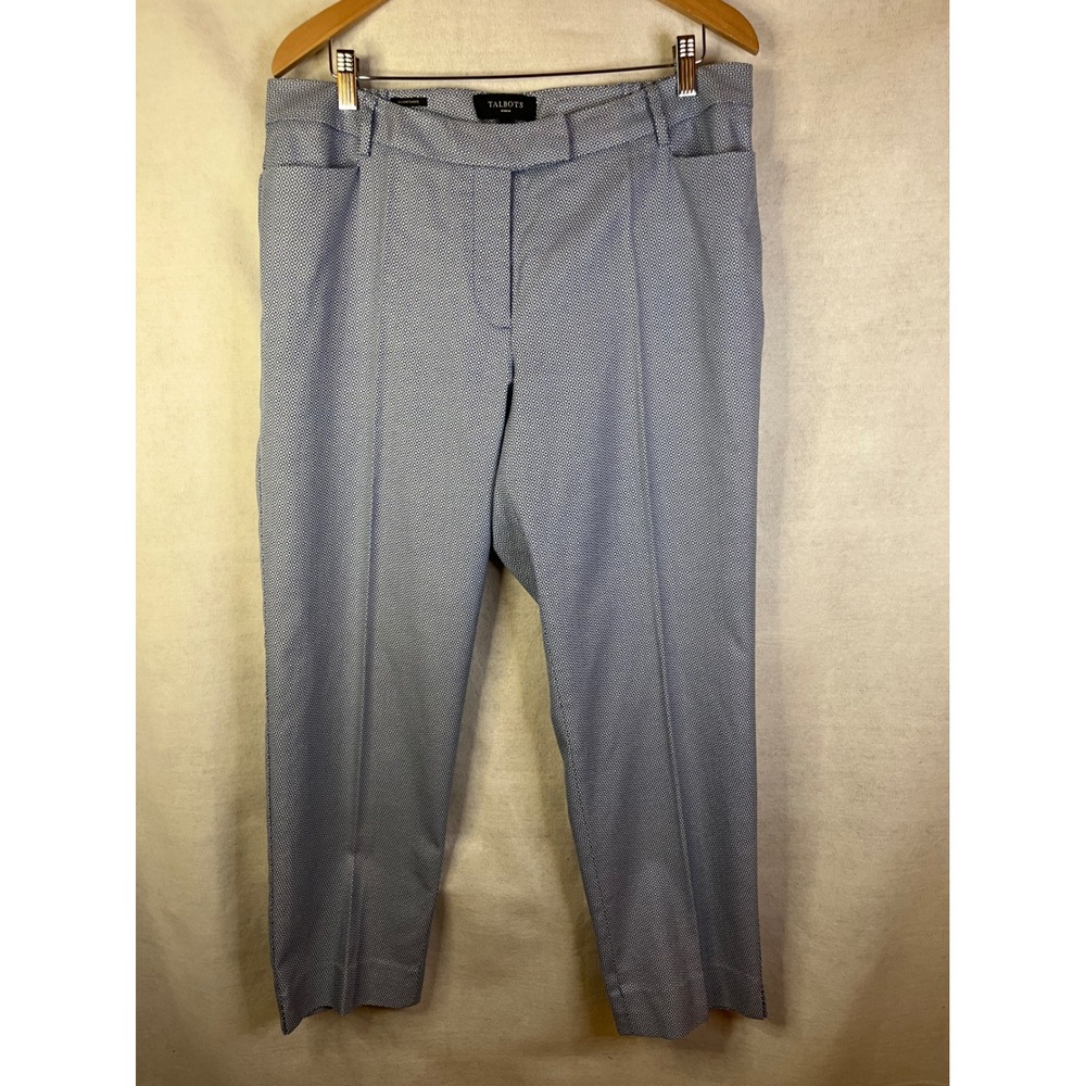 Talbots Women's 14W Hampshire Pants Mid-Rise Pockets Straight Leg 100% Cotton